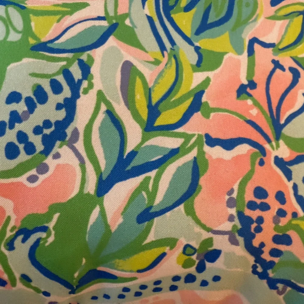 Lilly Pulitzer Pillow Feline Good Beach Floral Throw 15” x 15” Tropical - Picture 3 of 10